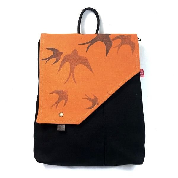 mochila handmade en tela reciclada con estampado eco - La Bicha Creativa - Radiant III